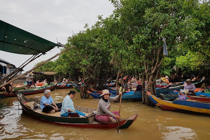 1day private tour all main temple in Angkor,sunset at TonleSap floating village - Angkor Thom and Bayon’s carved faces