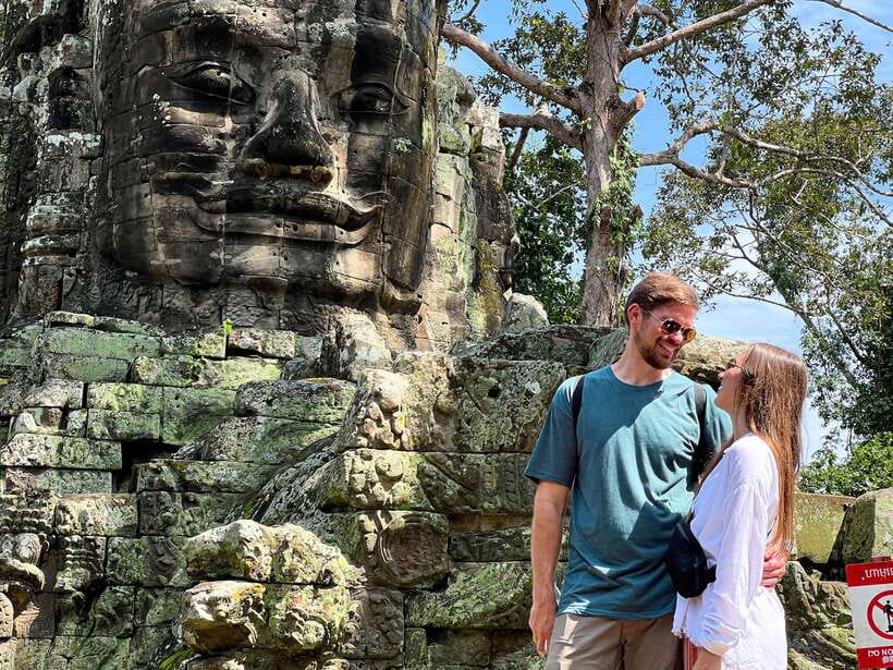 2-Day Angkor Wat, Kulen Mountain, Beng Mealea and Tonle Sap - Angkor Thom and Bayon’s smiling faces
