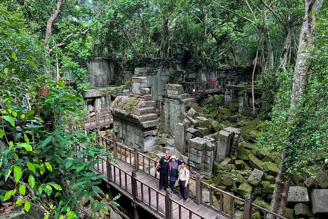 2 Day Angkor Wat Kulen Mountain Beng Mealea Floating Village Tour - Angkor Thom and Bayon close the first day