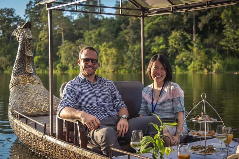 Angkor Bike tour & Gondola Sunset Boat - The quiet trail behind Angkor Wat