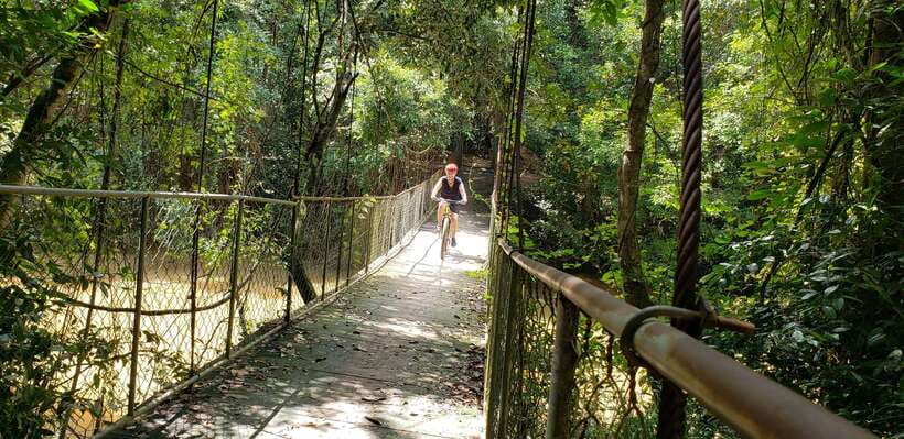 Angkor Jungle Biking Adventure Private Cycling Tour - Bayon and the stone faces of Angkor Thom