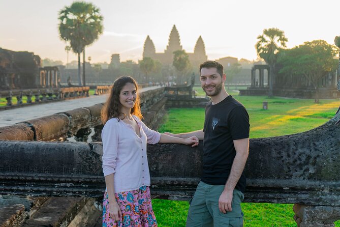 Angkor Sunrise Vespa Tour / Tuk Tuk or Car - Before dawn at Angkor Wat