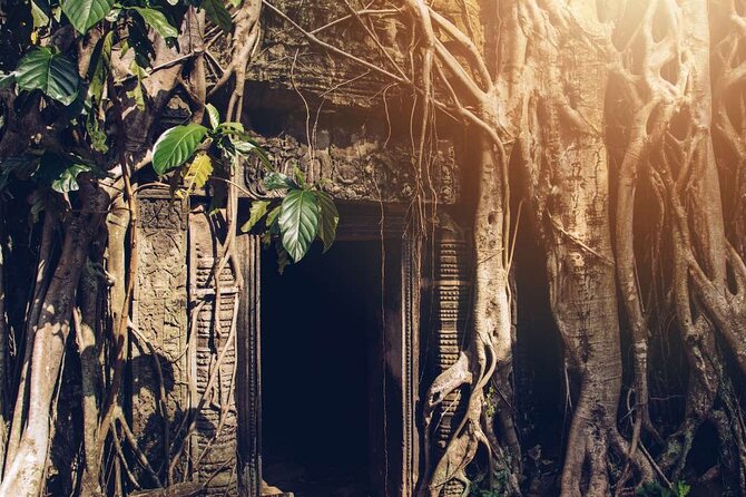 Angkor Thom Ta Prohm and Sunset in Angkor Wat Golden Hour Tour - Angkor Thom and the smiling faces of Bayon