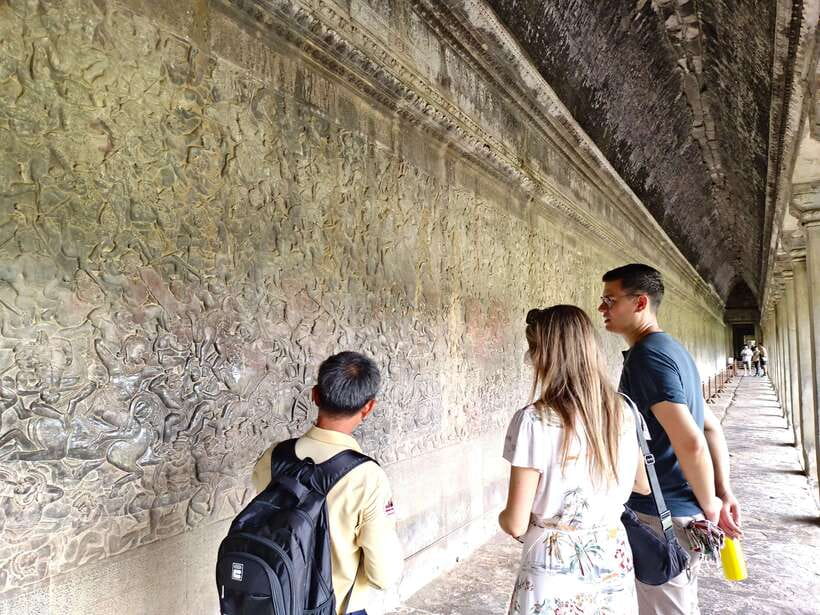 Angkor Wat: Highlights and Sunrise Guided Tour - Bayon’s stone faces close the temple circuit