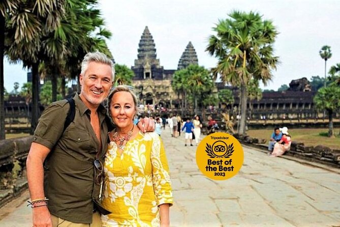 Angkor Wat one Day Private Tour for All Highlight Angkor Temples - Angkor Thom begins with a row of stone faces