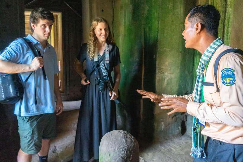Angkor Wat Sunrise Private Tuk-Tuk Guided Tour - Entering Angkor Thom through the Ancient Gate