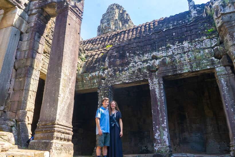 Angkor Wat Sunrise Private Tuk-Tuk Guided Tour - Ta Prohm, trees, roots, and fallen stone
