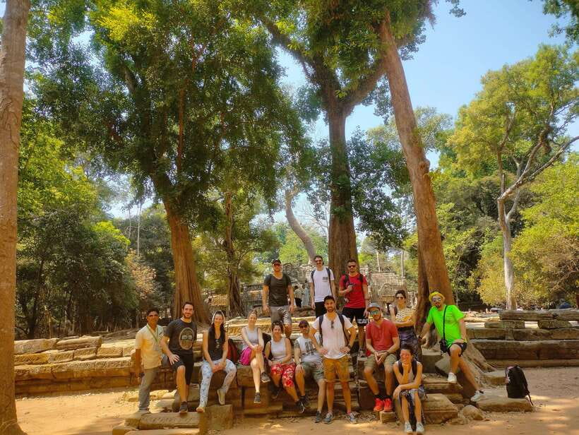 Angkor Wat Sunrise Shared Tours: Bayon-Ta Prohm-Banteay Srei - Ta Prohm and the trees over stone