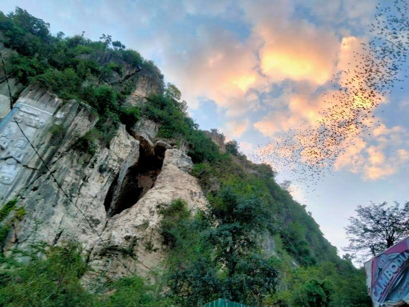 Bamboo Train, Banann Temple, Fruit Bat, Bat Cave, Sunset - Climbing 359 steps to Banan Temple