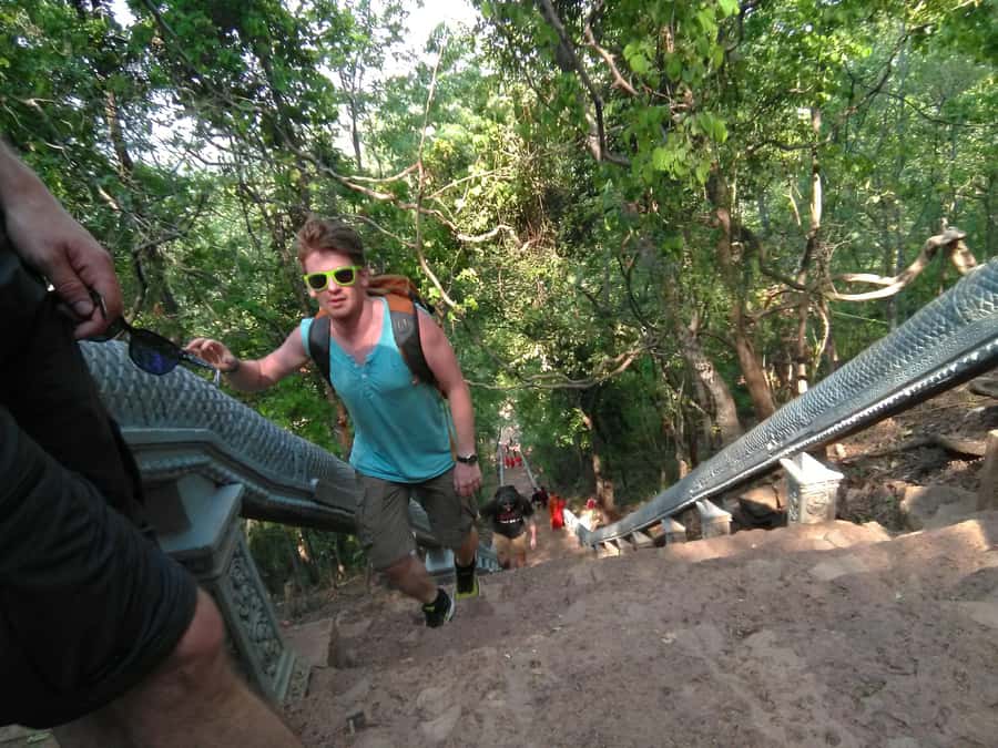 Battambang family tuktuk tour BambooTrain/Wat Banan/Bat cave - The Sangker River ride and farm country