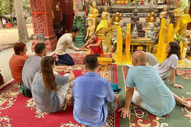 Buddhist Monastery with Monks Water Blessing - Entering the monastery and learning about Buddhism