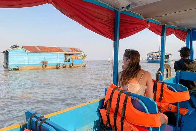Floating Village Sunset Boat Vespa Tour / Tuk Tuk Available - Sunset on Tonle Sap