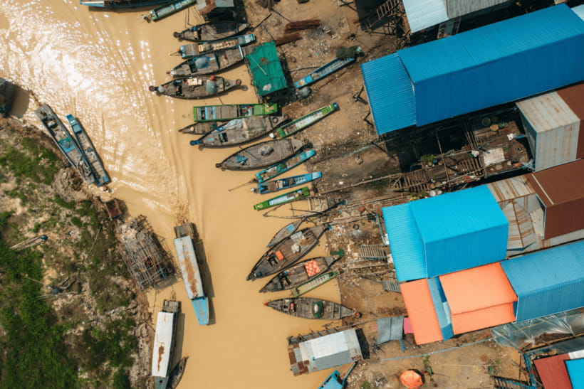 Floating Village Tour with Khmer Meal & Beer - Cruising toward the floating village