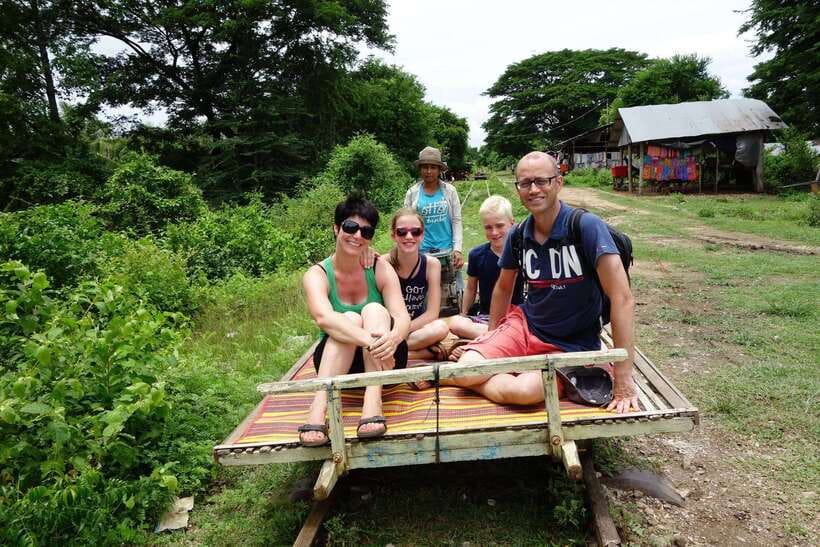 From Siem Reap: Battambang Day Trip Bamboo Train, Bats Cave - Ek Phnom Temple and the large white Buddha