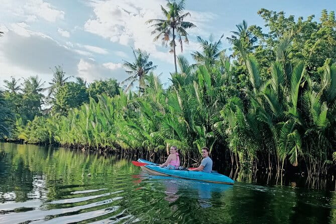 Guided Kayak trip around Green Cathedral outside Kampot, Sunset - The first paddle through the nipa palms