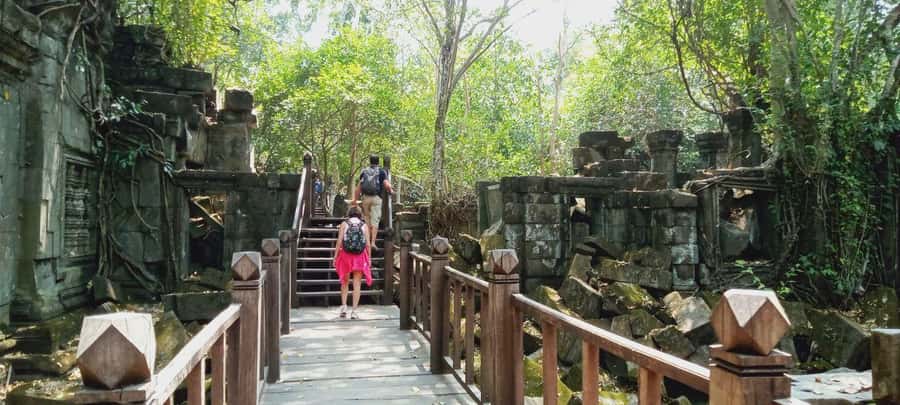 Koh Ker & Beng Mealea Temple Guided Tour - Beng Mealea among trees and fallen stones