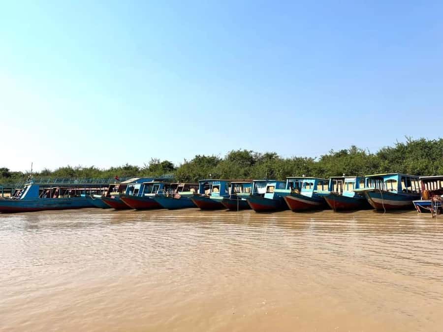 Kompong Pluk Tour - Sunset at the floating café