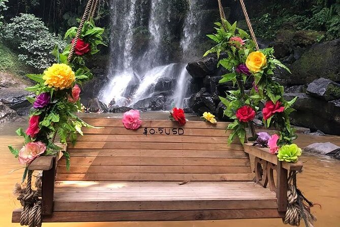 Kulen Waterfall & 1000 Linga River Small-Group Tours - Cooling off at Phnom Kulen Waterfall