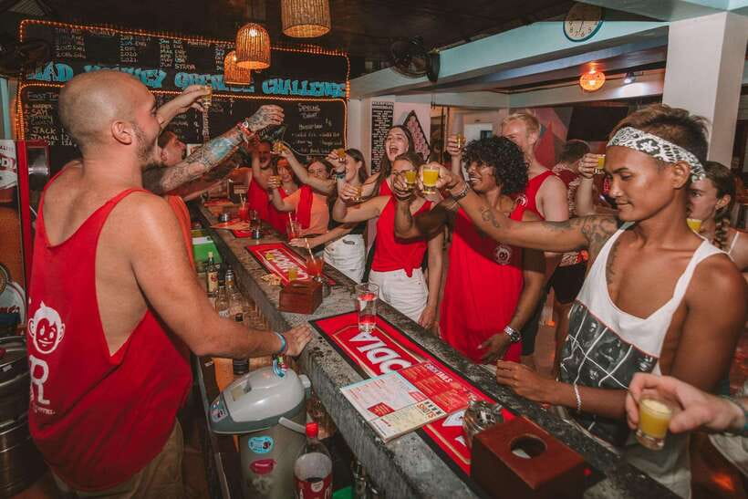 Mad Monkey Siem Reap Pub Crawl - First stop: karaoke for about an hour