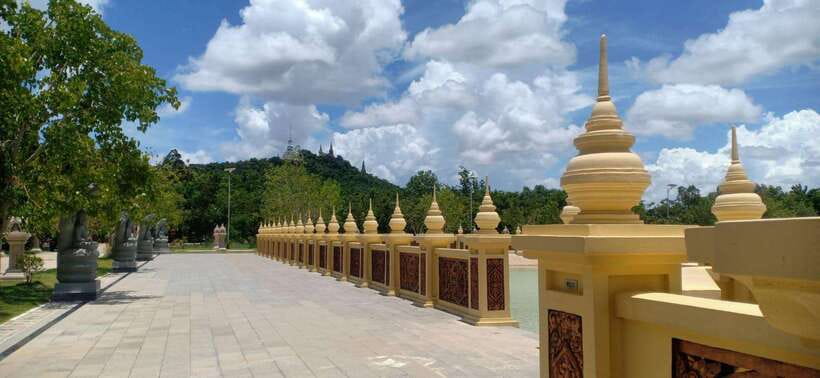 Oudong Mountain - Phnom Penh Former Capital Private Day Tour - Climbing Oudong Mountain in the cooler part of the day