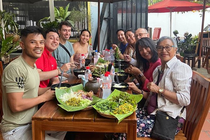 Phnom Penh Authentic Evening Food Tour 100% By Local - Wat Botum Park brings a floral noodle dish
