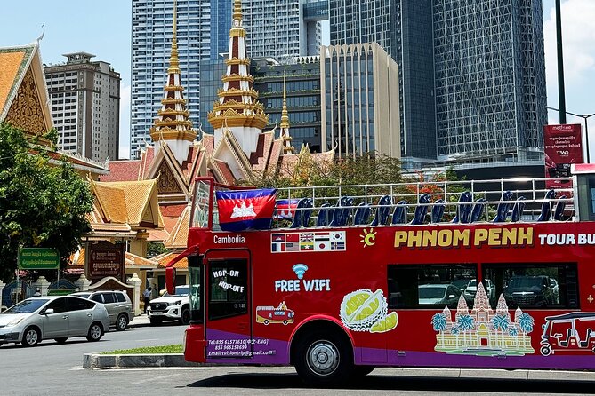 Phnom Penh Hop-on Hop-off Bus with Free Boat Cruise 1 Day Pass - Tuol Sleng and the monuments of modern Cambodia