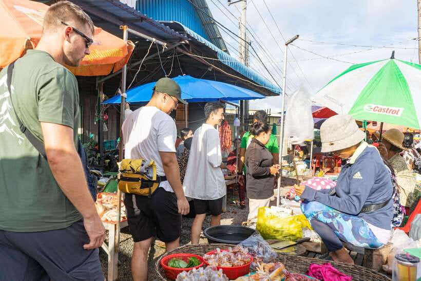 Siem Reap: Afternoon Cooking Class & Village Tour - Tasting herbs and sauces in the kitchen