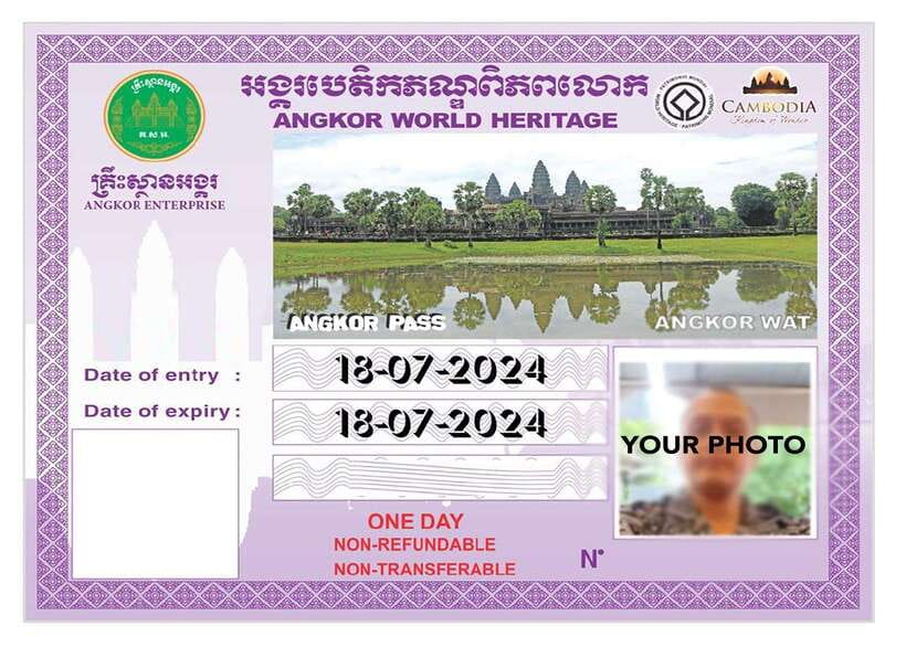 Siem Reap: Angkor Wat Admission Ticket - How the photo and ticket process works