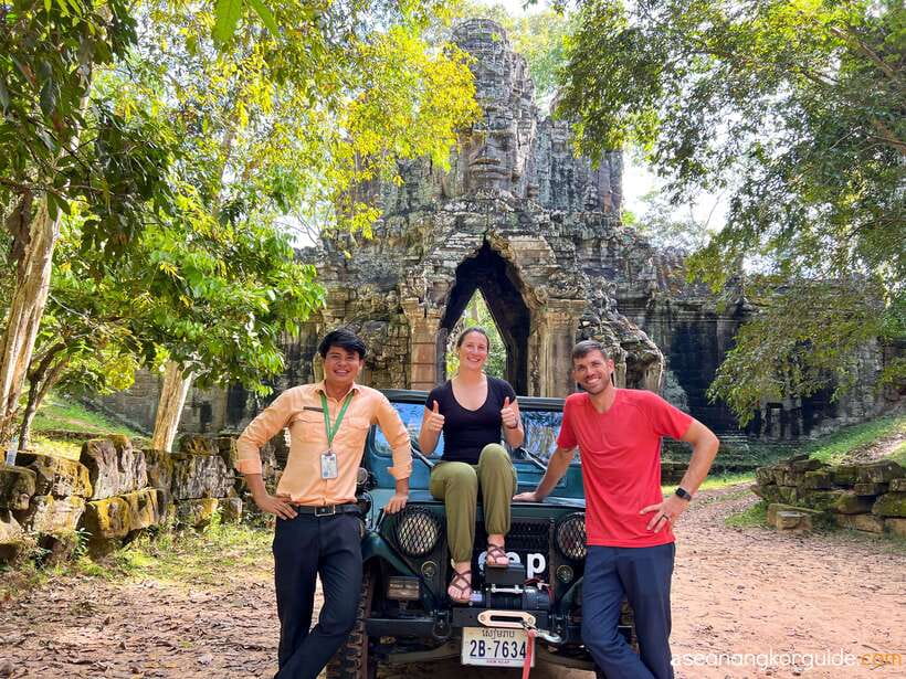 Siem Reap: Angkor Wat Sunrise and Market Tour by Jeep - Victory Gate and the story of Angkor Thom