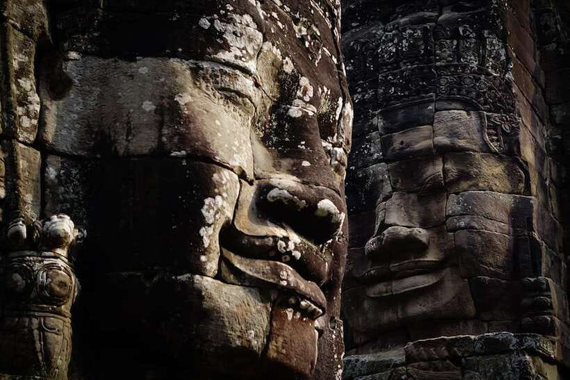 Siem Reap: Angkor Wat Sunrise or Sunset Guided Tour - The Southern Gate and the road into Angkor Thom