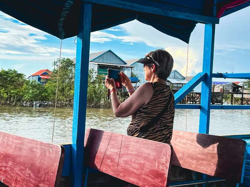 Siem Reap Floating Village Kampong Phluk Sunset with Boat - Why Kampong Phluk works so well in the afternoon