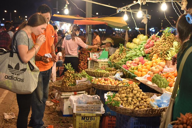 Siem Reap Food Tour by Vespa - Stop two: Road 60 and the local market table