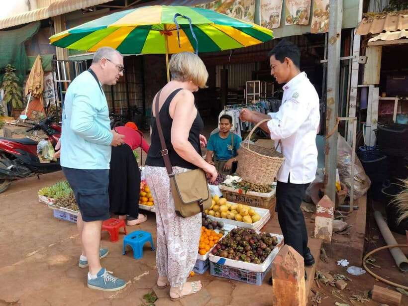 Siem Reap Khmer Cooking Class and Local Market Tour - A village market before the cooking begins