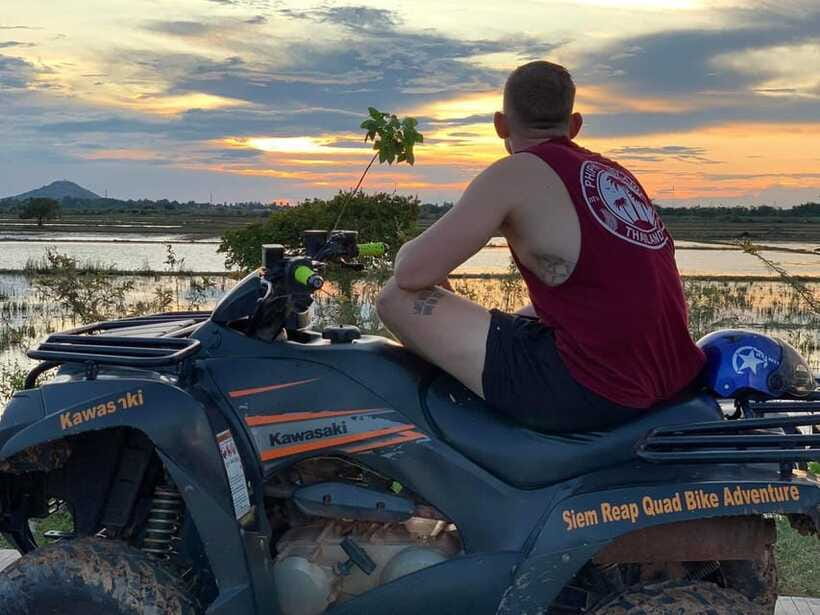 Siem Reap Quad Bike Countryside Tour - Sunset over the paddy fields