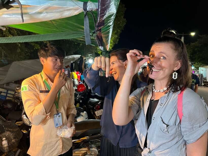 Siem Reap: Small Group Street Food Tour with Tuk-Tuk Ride - Three eating places, then the local night market