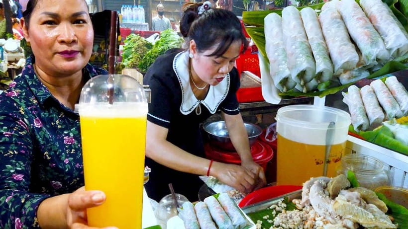 Siem Reap Street Foods Tour by Tuk Tuk with Personal Guide - A flower shop and small local food stops
