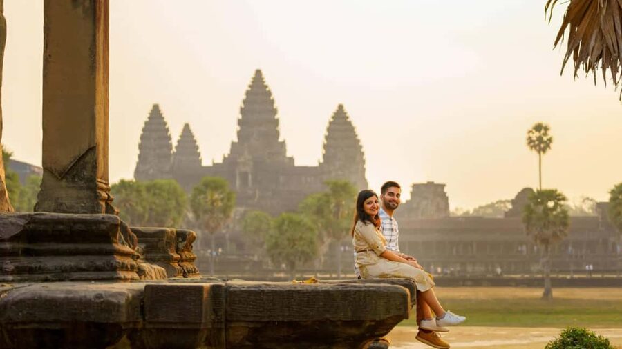 Siem Reap Temple Tour 2-Day with Sunrise/Sunset - Sunrise at Ta Prohm, where trees share the ruins